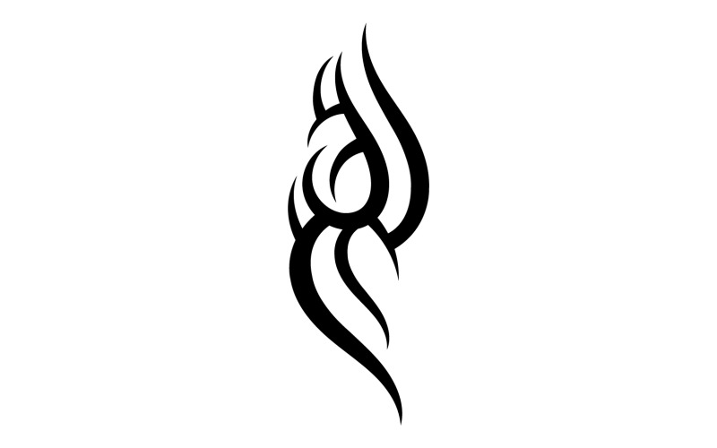 Логотип векторного шаблона племенной татуировки v11