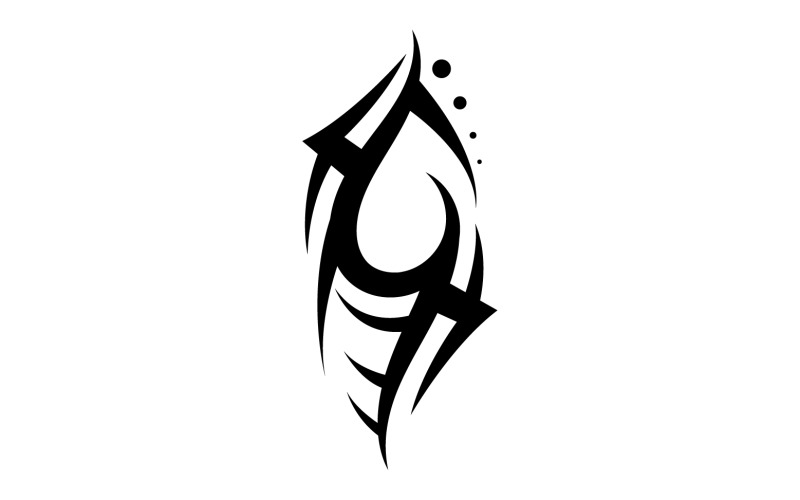 Логотип векторного шаблона племенной татуировки v29