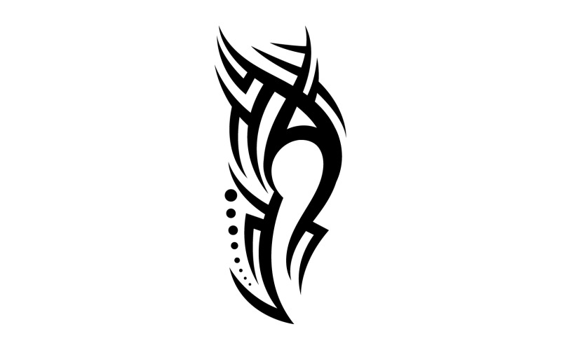 Логотип векторного шаблона племенной татуировки v8