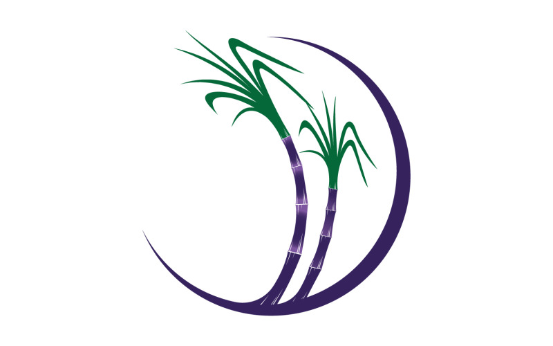 Logotipo vectorial de plantilla de árbol de azúcar v14