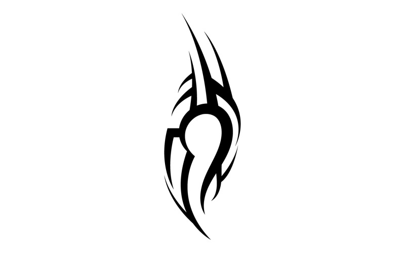 Stammes-Tattoo-Vektorvorlage Logo v36