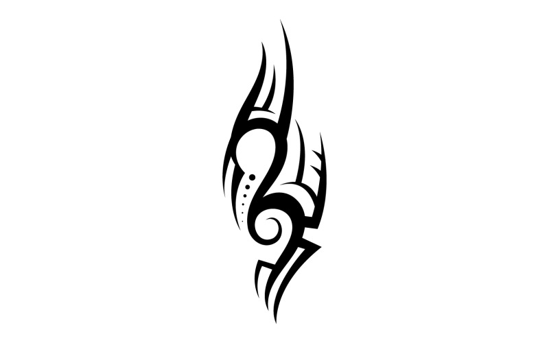 Tribal dövme vektör şablonu logosu v19