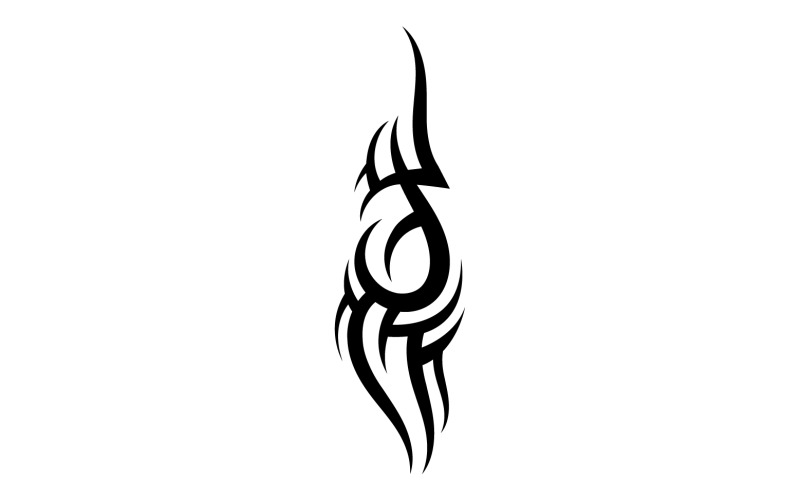 Tribal dövme vektör şablonu logosu v40