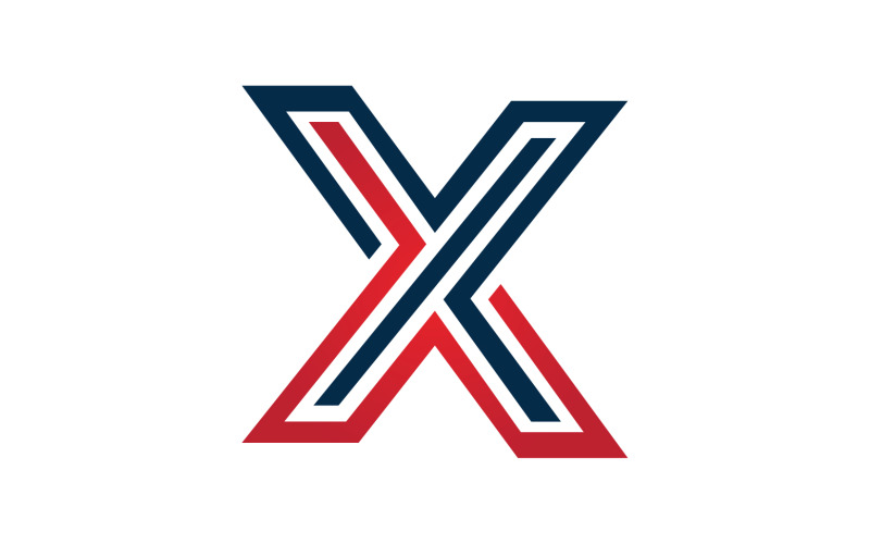 Літера X початковий логотип вектор v30