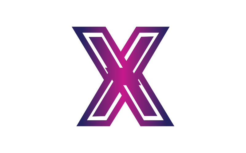 Літера X початковий логотип вектор v3