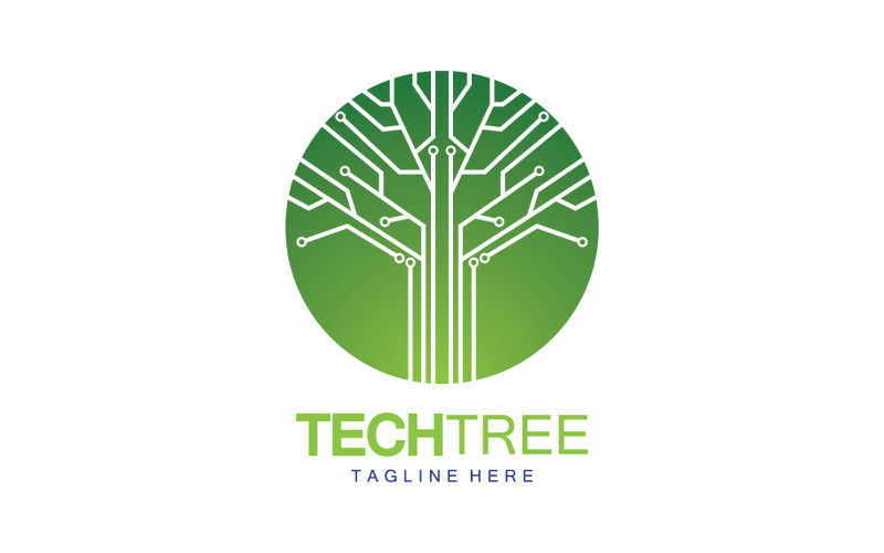 Logo šablony technického stromu vcetor v51
