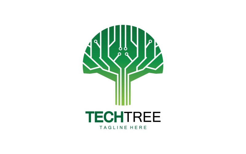 Logo šablony technického stromu vcetor v63