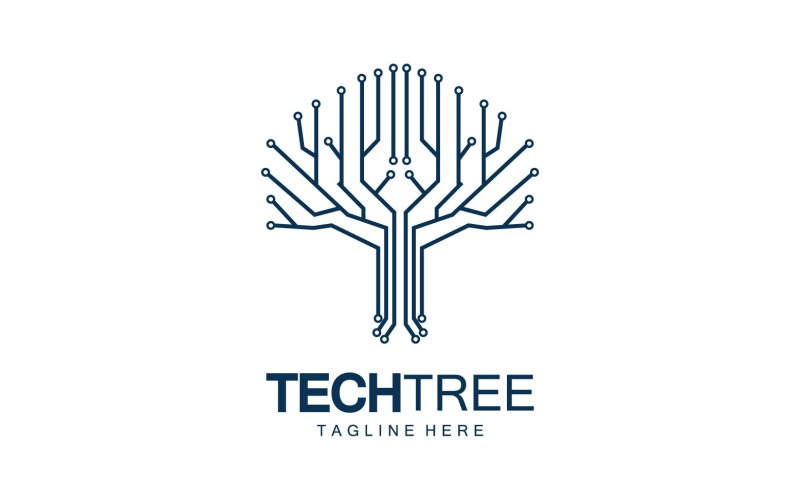 Logo szablonu drzewa technologicznego vcetor v47