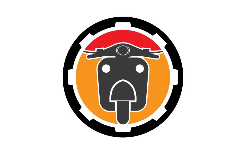 Motore Vespa icona logo vettoriale v18