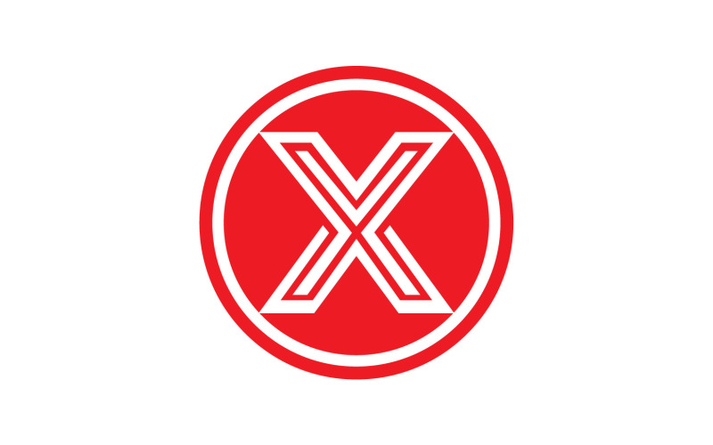 Начальный вектор логотипа буквы X v34