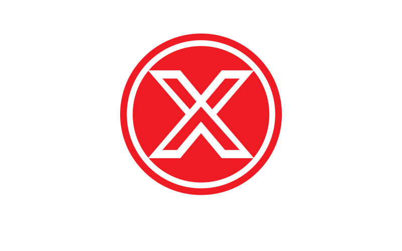 Początkowy wektor logo litery X v23