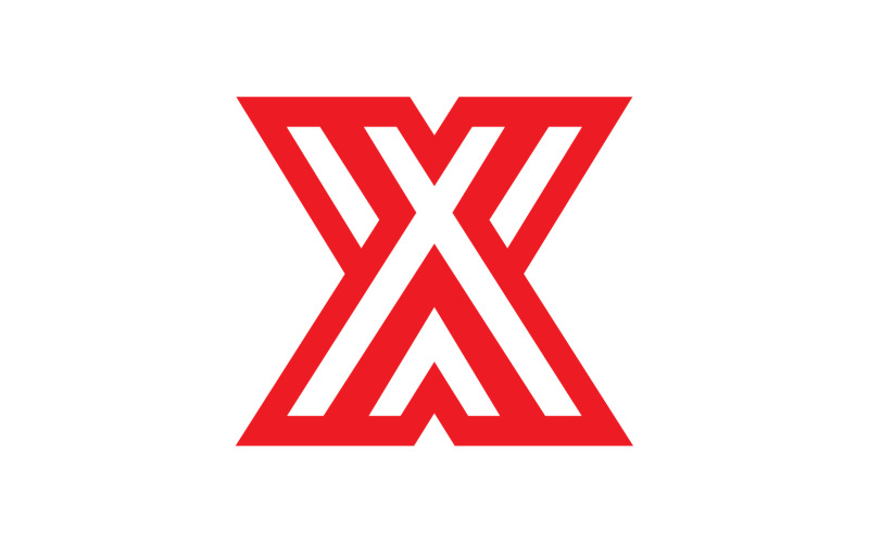 Początkowy wektor logo litery X v2