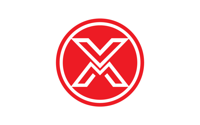 Początkowy wektor logo litery X v33