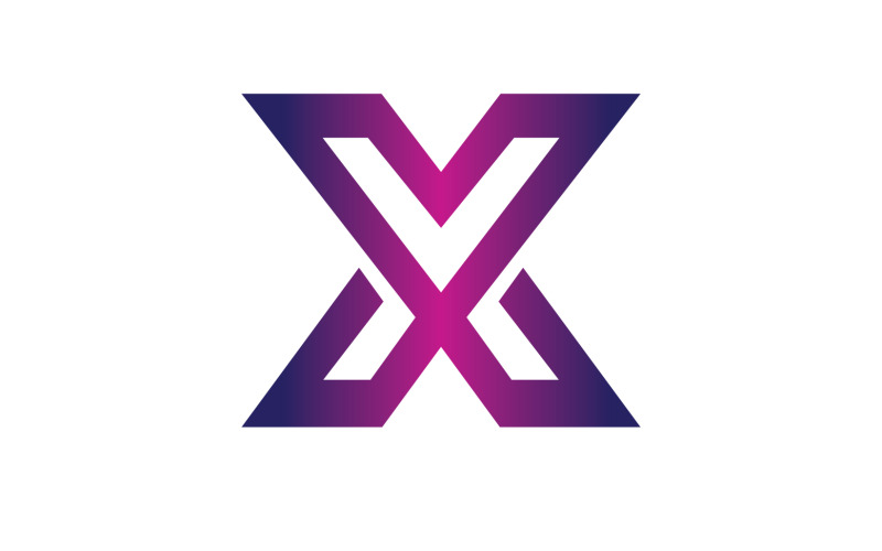 Vector de logotipo inicial de letra X v31