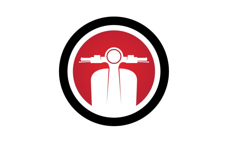 Vespa moteurs icône logo vecteur v16