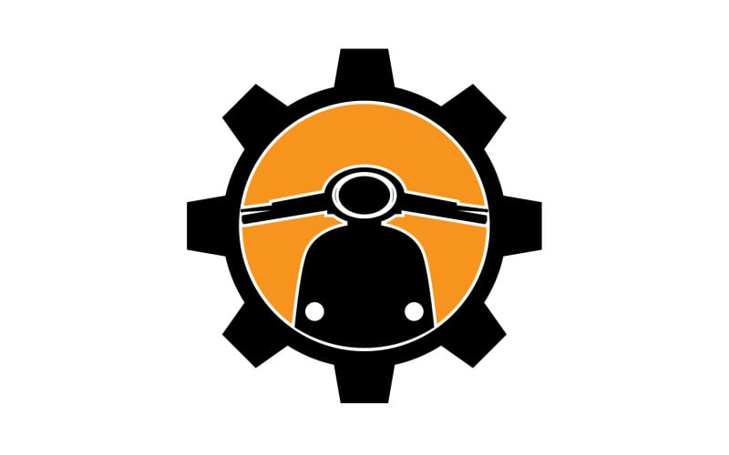 Vespa moteurs icône logo vecteur v24
