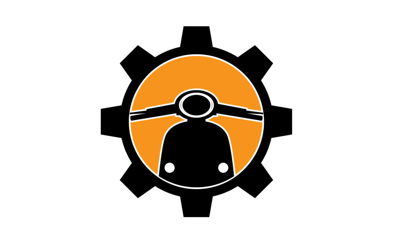 Vespa motors ikon logotyp vektor v24