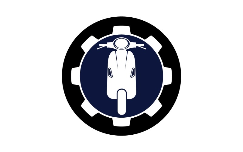 Vespa motory ikona logo vector v23