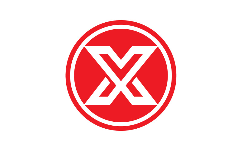 Vetor de logotipo inicial da letra X v22