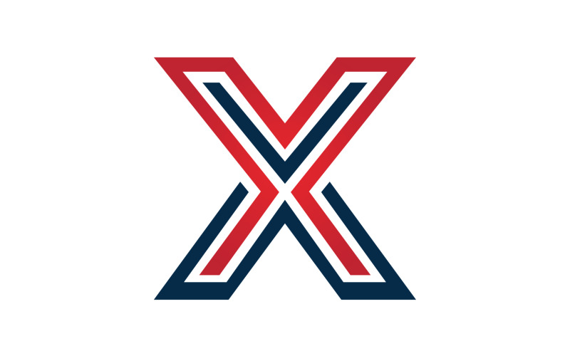 Vettore logo iniziale lettera X v28