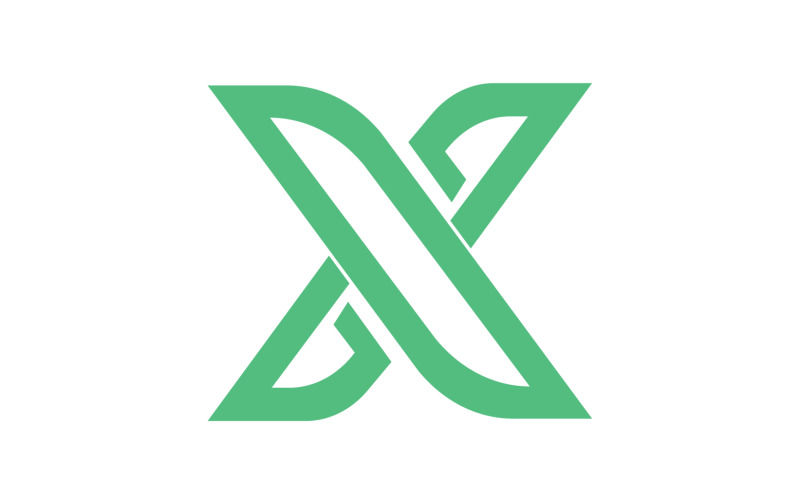 Vettore logo iniziale lettera X v32