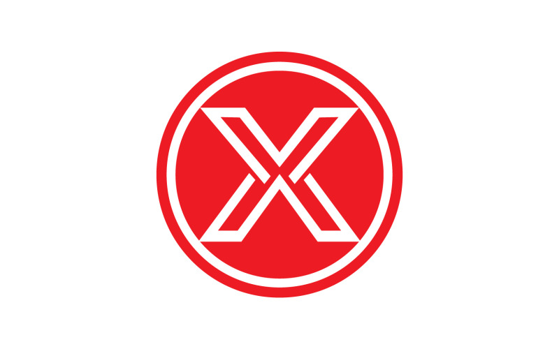 X bokstavs initial logotyp vektor v35