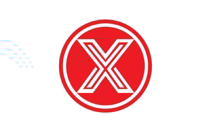 X letter initial logo vector v34