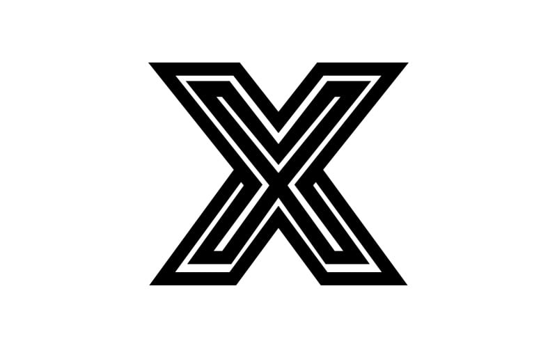 X letter initial logo vector v4