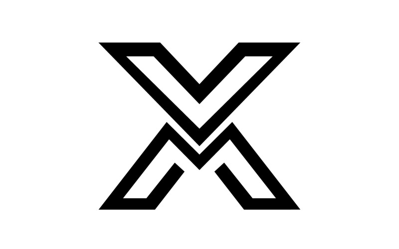 X lettre logo initial vecteur v26