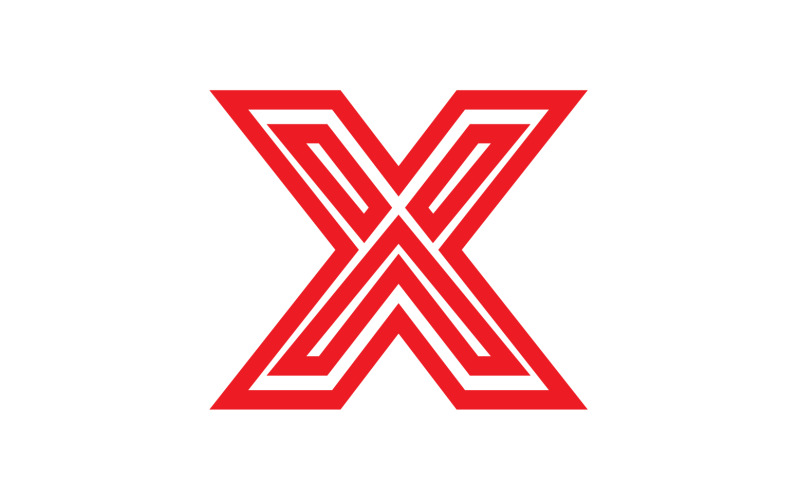 X lettre logo initial vecteur v5