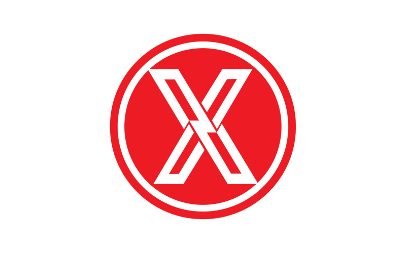 X 字母初始标志矢量 v18