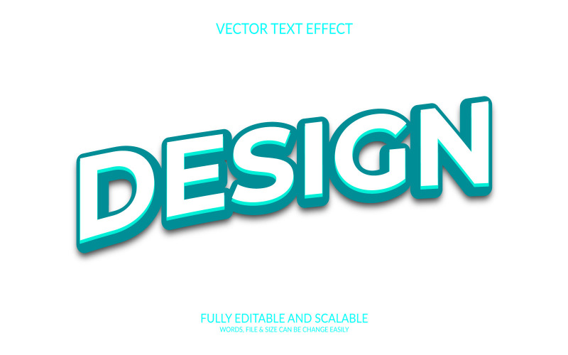 Concevoir une illustration de conception d'effet de texte eps vectoriel modifiable en 3D