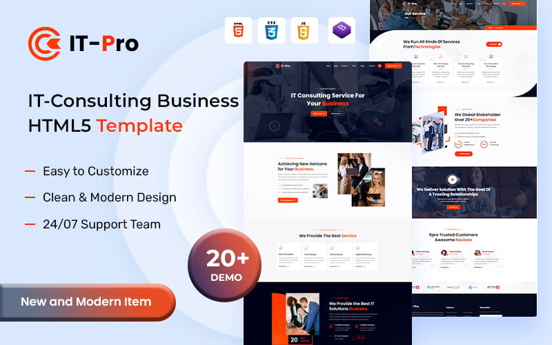 ITPRO - HTML5-шаблон для ИТ-консалтинга и бизнеса