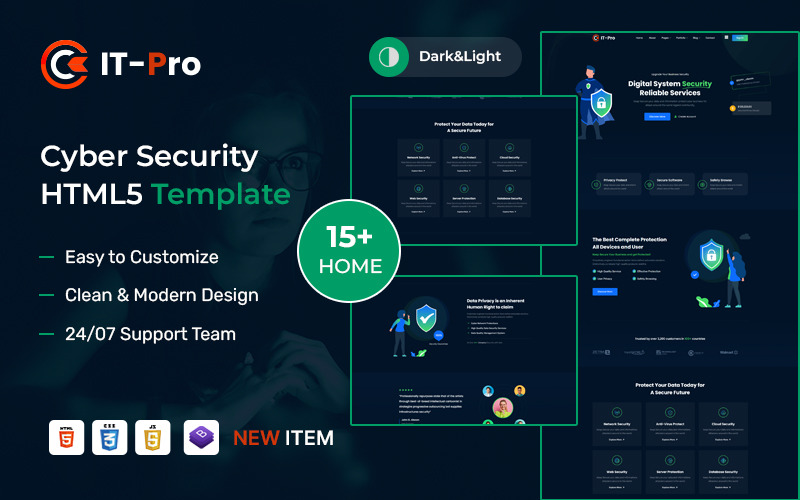 ITPRO – Modèle de site Web HTML5 de cybersécurité
