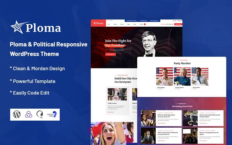 Ploma - Tema WordPress reattivo alla politica