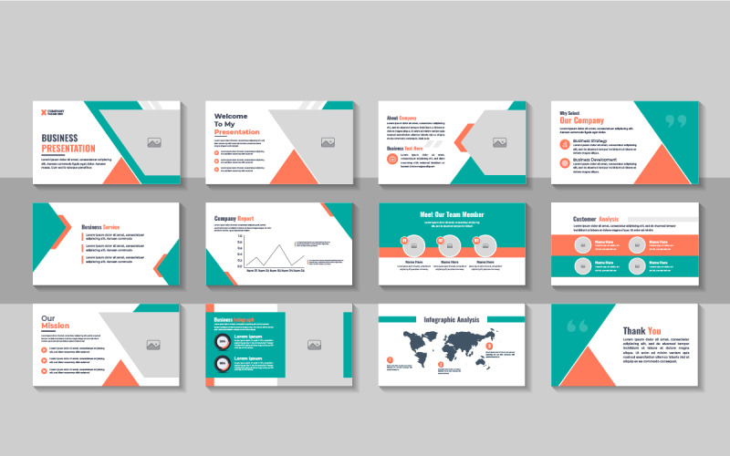 PowerPoint-Präsentationsvorlage, Corporate-Präsentationsdesign-Layout