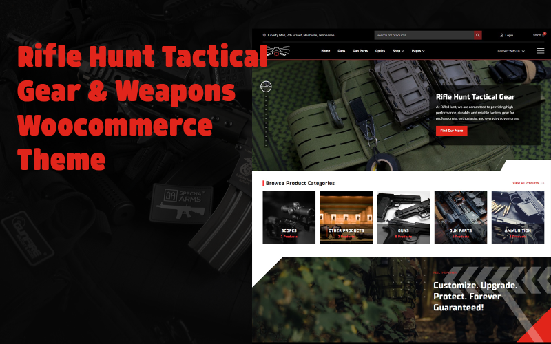 Puška Hunt Gun Shop Woocommerce téma WordPress