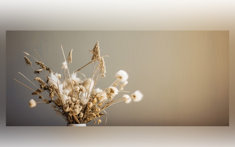 Sušené květiny Zátiší Bílá Flora 95
