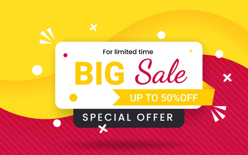 Vector illustratie verkoop banner sjabloon decorontwerp blauw Grote verkoop speciale aanbieding idee
