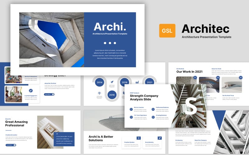 Archi Architectuur Presentatie Google Slides-sjabloon