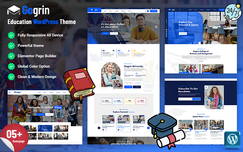 Gogrin — motyw WordPress dotyczący edukacji