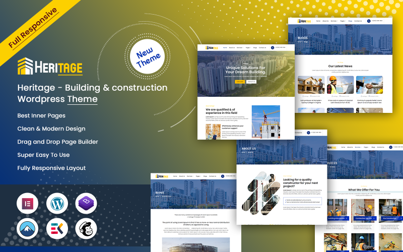 Heritage – Bau- und Konstruktions-WordPress-Theme