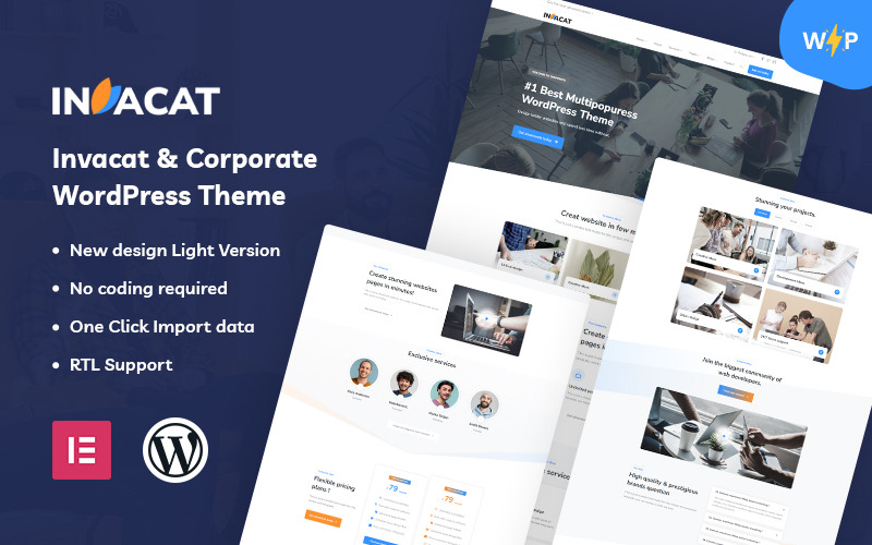 Invacat – Thème WordPress d'entreprise
