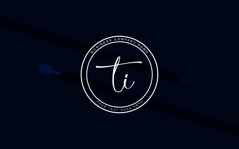 Kalligraphie-Studio-Stil Ti-Letter-Logo-Design, Logo