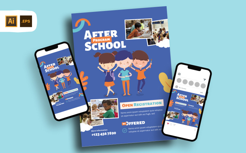 Flyer-Vorlage für das After-School-Programm