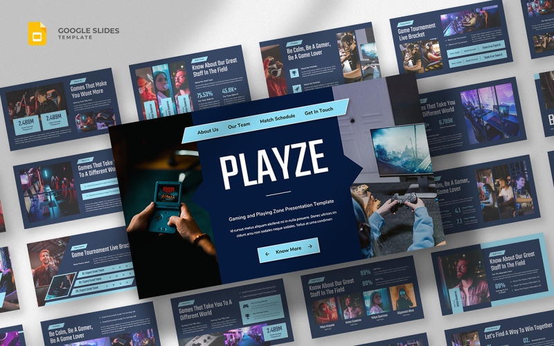 Playze – Gaming-eSports-Google-Slides-Vorlage