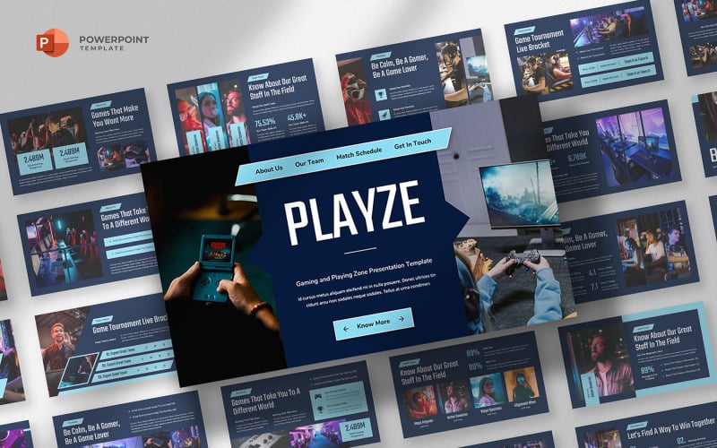 Playze - Modelo de Powerpoint de eSports para jogos