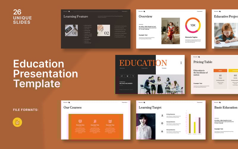 Educación Diseño de presentación de diapositivas de Google