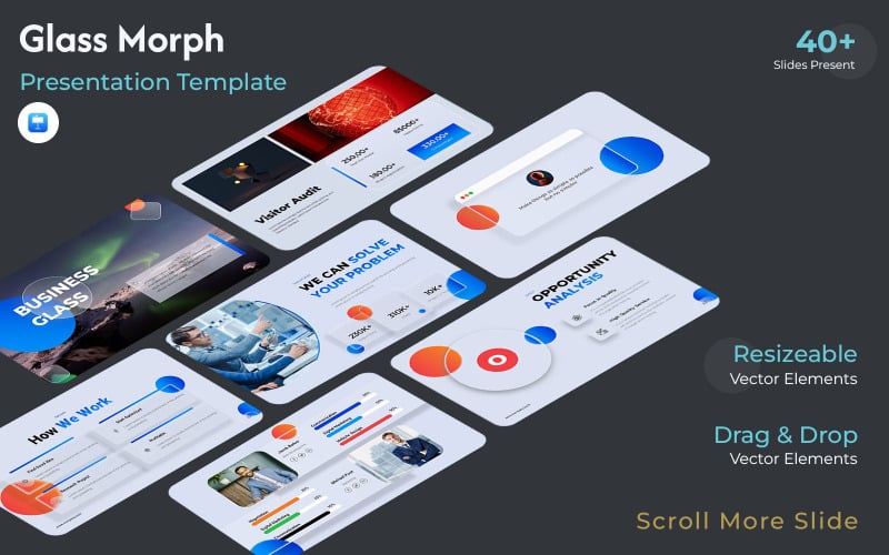 Business-Glass Keynote Presentation Template