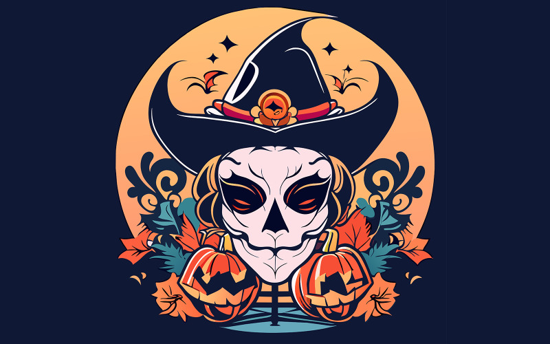 Hallowen Design Art Illustration Vecteur #04
